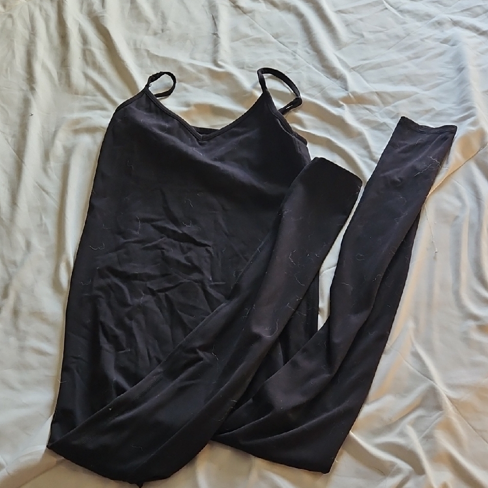 Sz XS Thyme Maternity Black Sleeveless Bumpsuit - GC